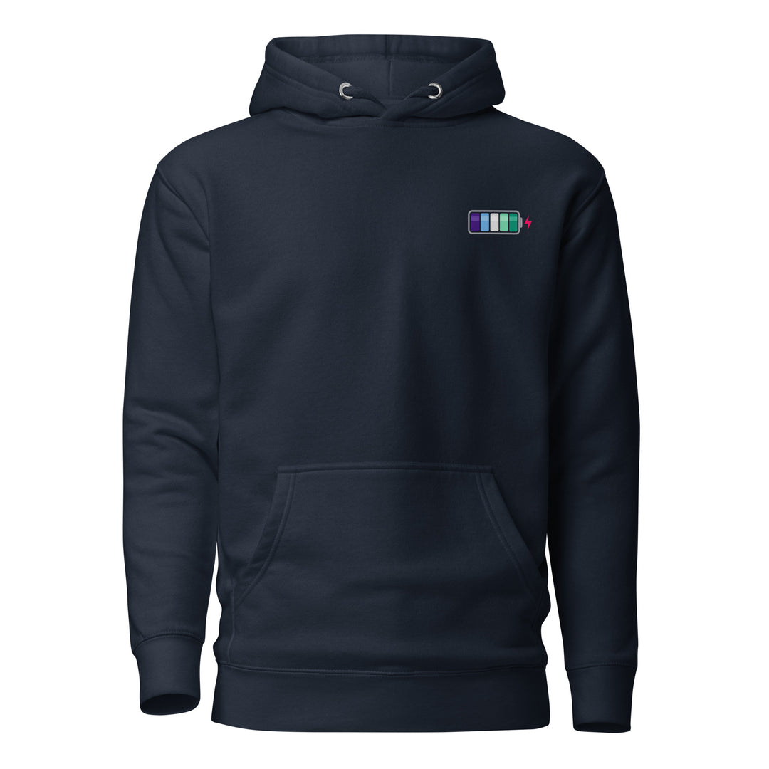 Gay Men's Pride Battery Charged Hoodie The Rainbow Stores