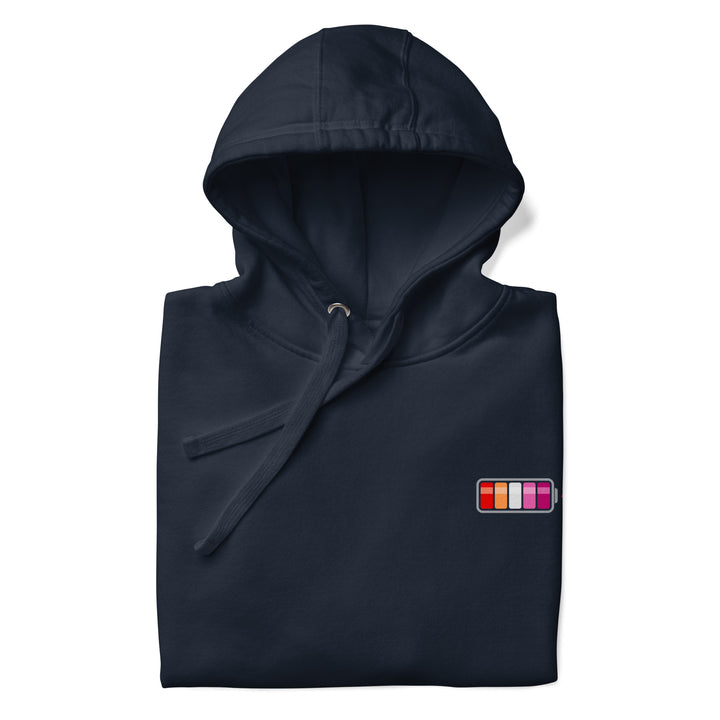 Lesbian Pride Battery Charged Hoodie The Rainbow Stores