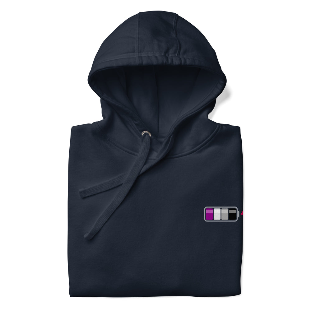 Asexual Pride Battery Charged Hoodie The Rainbow Stores