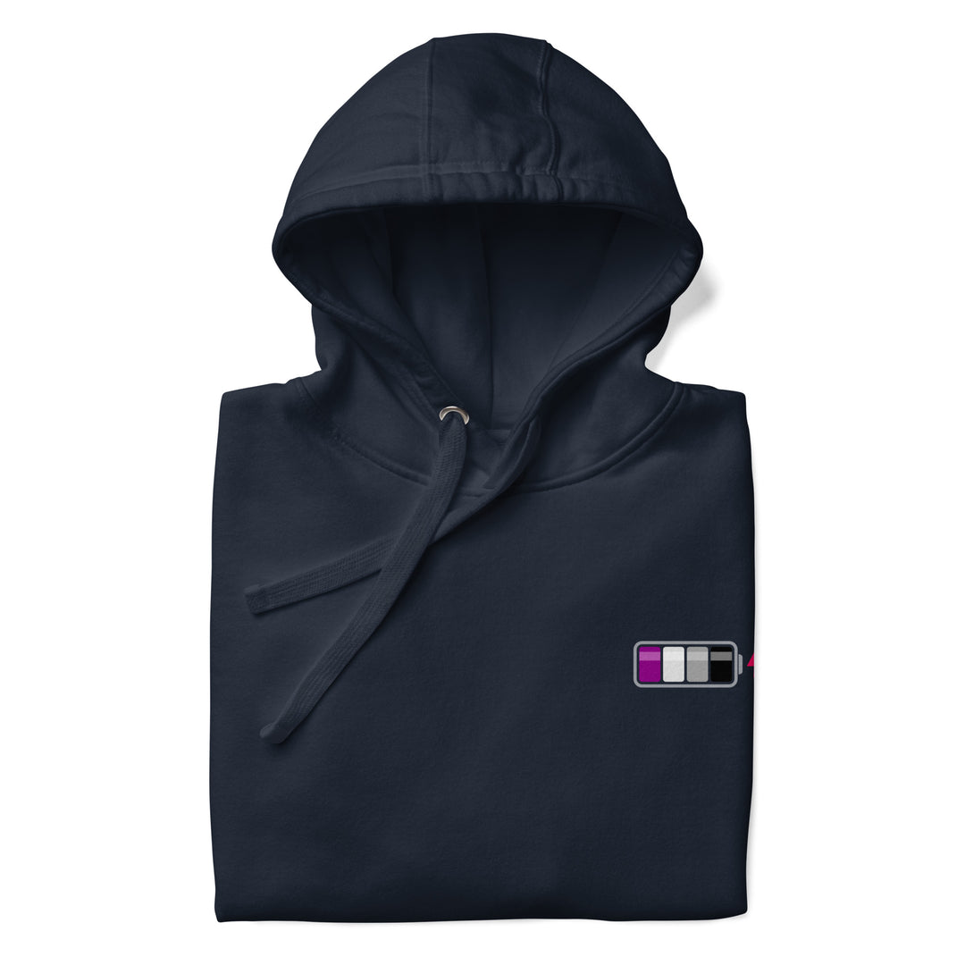Asexual Pride Battery Charged Hoodie The Rainbow Stores