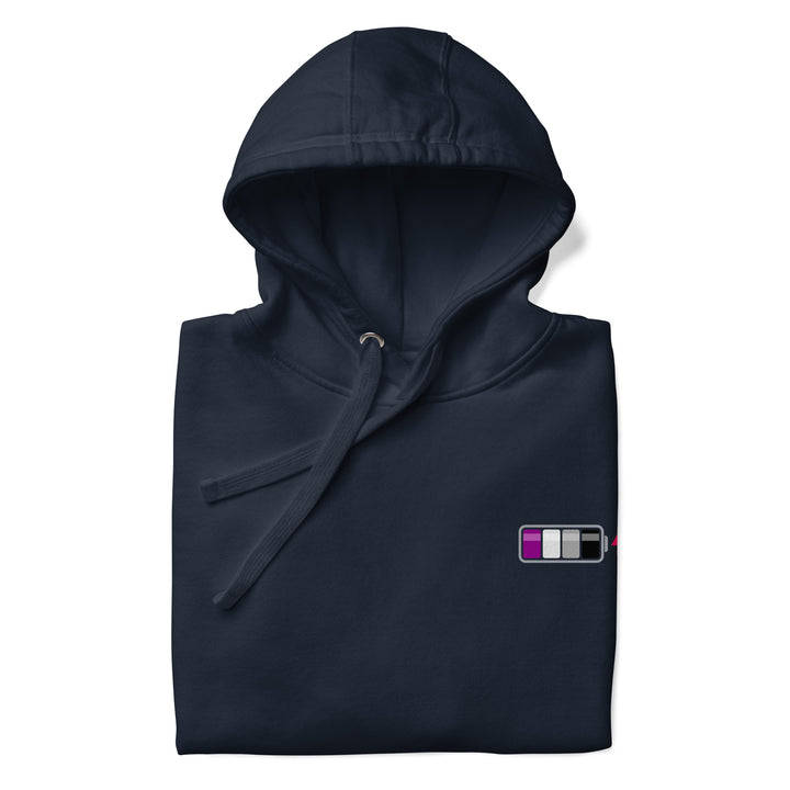 Asexual Pride Battery Charged Hoodie The Rainbow Stores