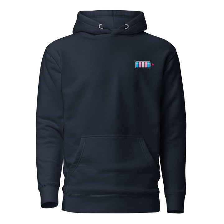 Trans Pride Battery Charged Hoodie The Rainbow Stores