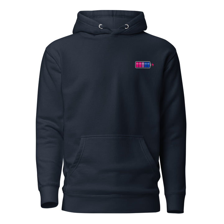 Bisexual Pride Battery Charged Hoodie The Rainbow Stores