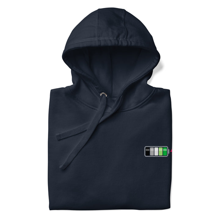 Aromantic Pride Battery Charged Hoodie The Rainbow Stores