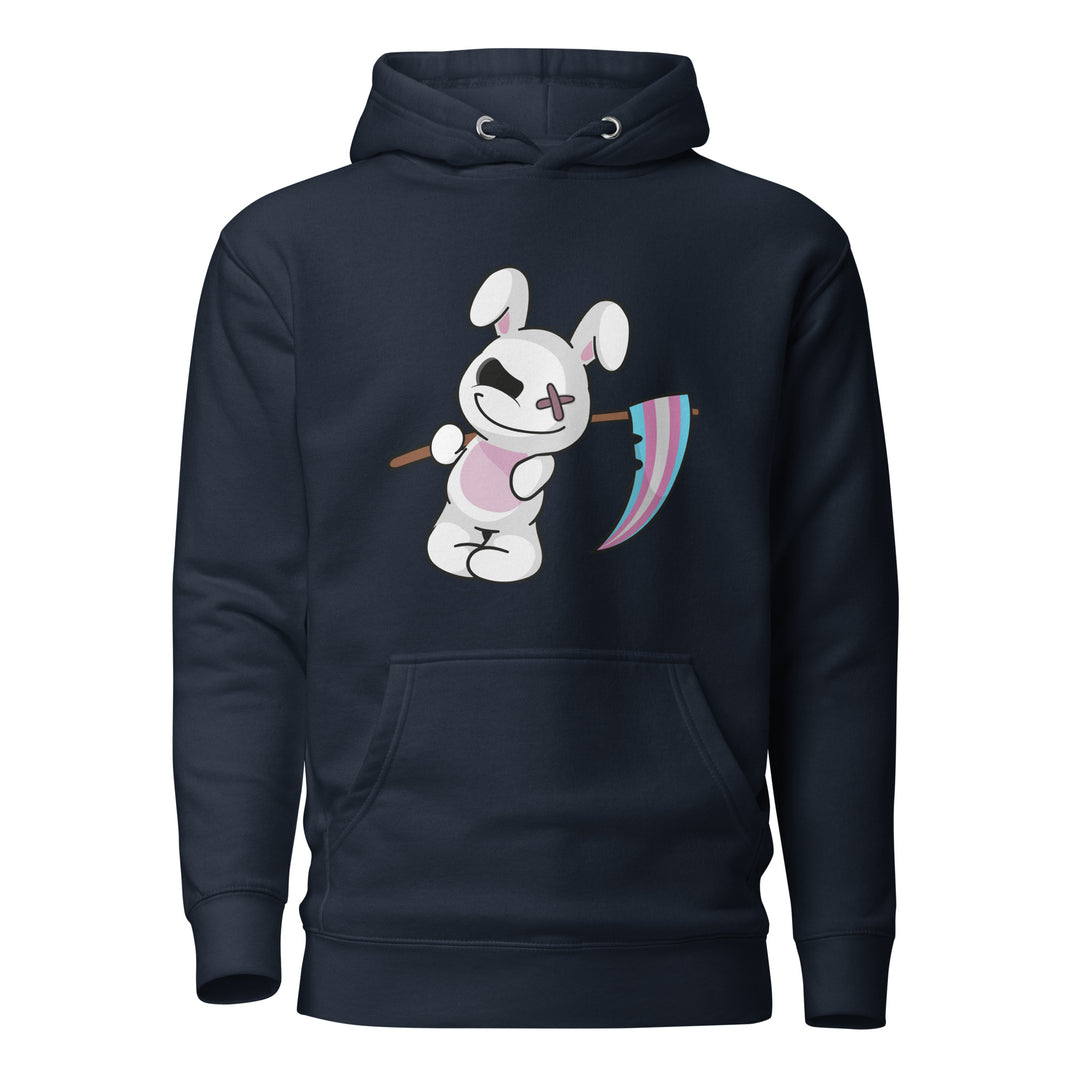 Deadly Bunny With A Trans Pride Flag Hoodie The Rainbow Stores