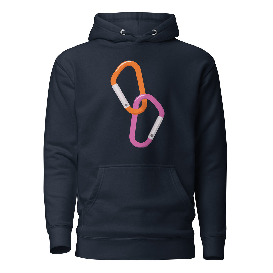 Double Carabiner Lesbian Hoodie Hoodies The Rainbow Stores