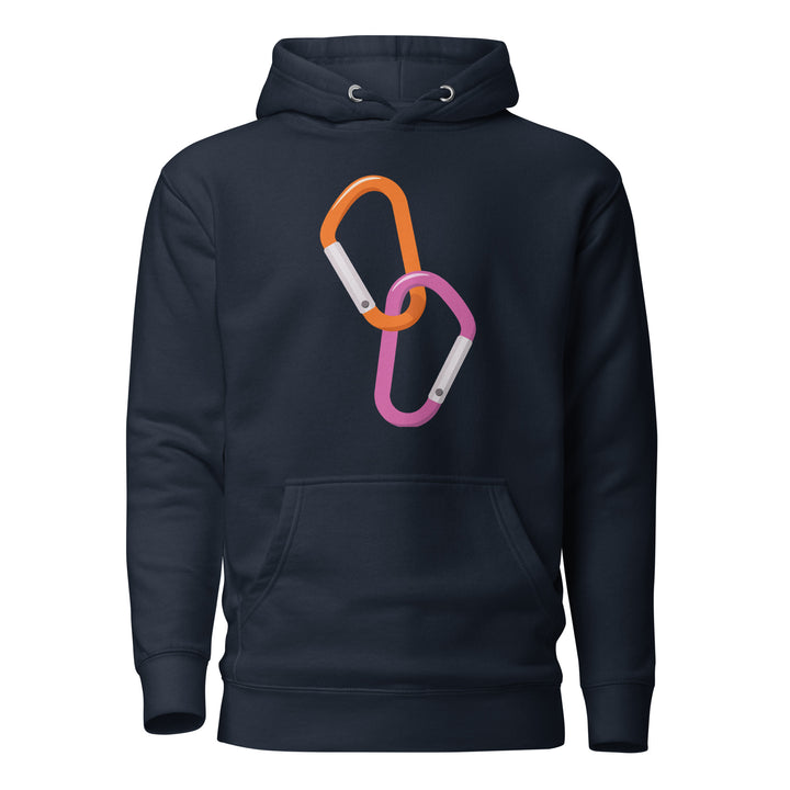 Double Carabiner Lesbian Hoodie Hoodies The Rainbow Stores