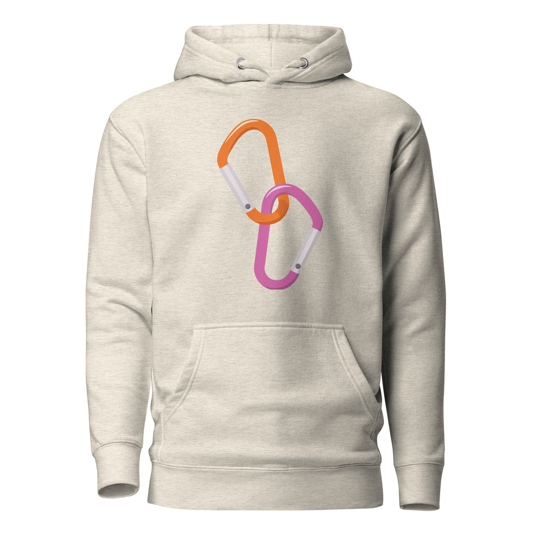 Double Carabiner Lesbian Hoodie Hoodies The Rainbow Stores
