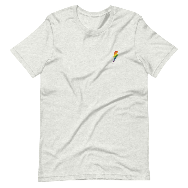 Embroidered Rainbow Lightning Strike T-Shirt T-shirts The Rainbow Stores