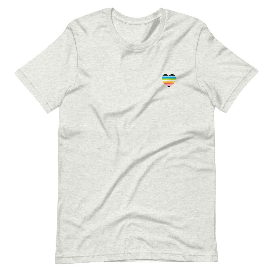 Small Queer Pride Heart T-Shirt T-shirts The Rainbow Stores