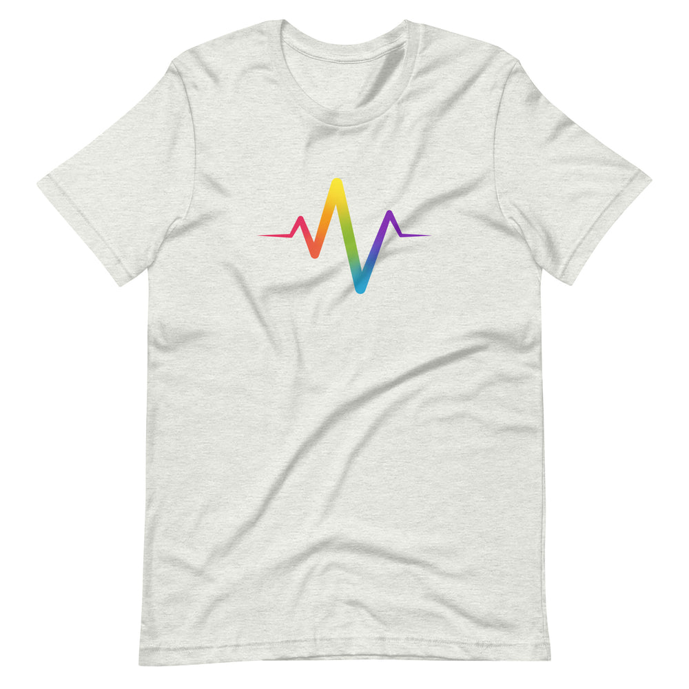 Rainbow Pride Heartbeat T-Shirt T-shirts The Rainbow Stores