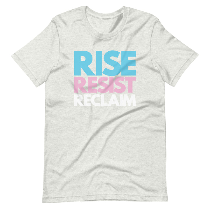 Rise Resist Reclaim Trans Pride T-Shirt T-shirts The Rainbow Stores