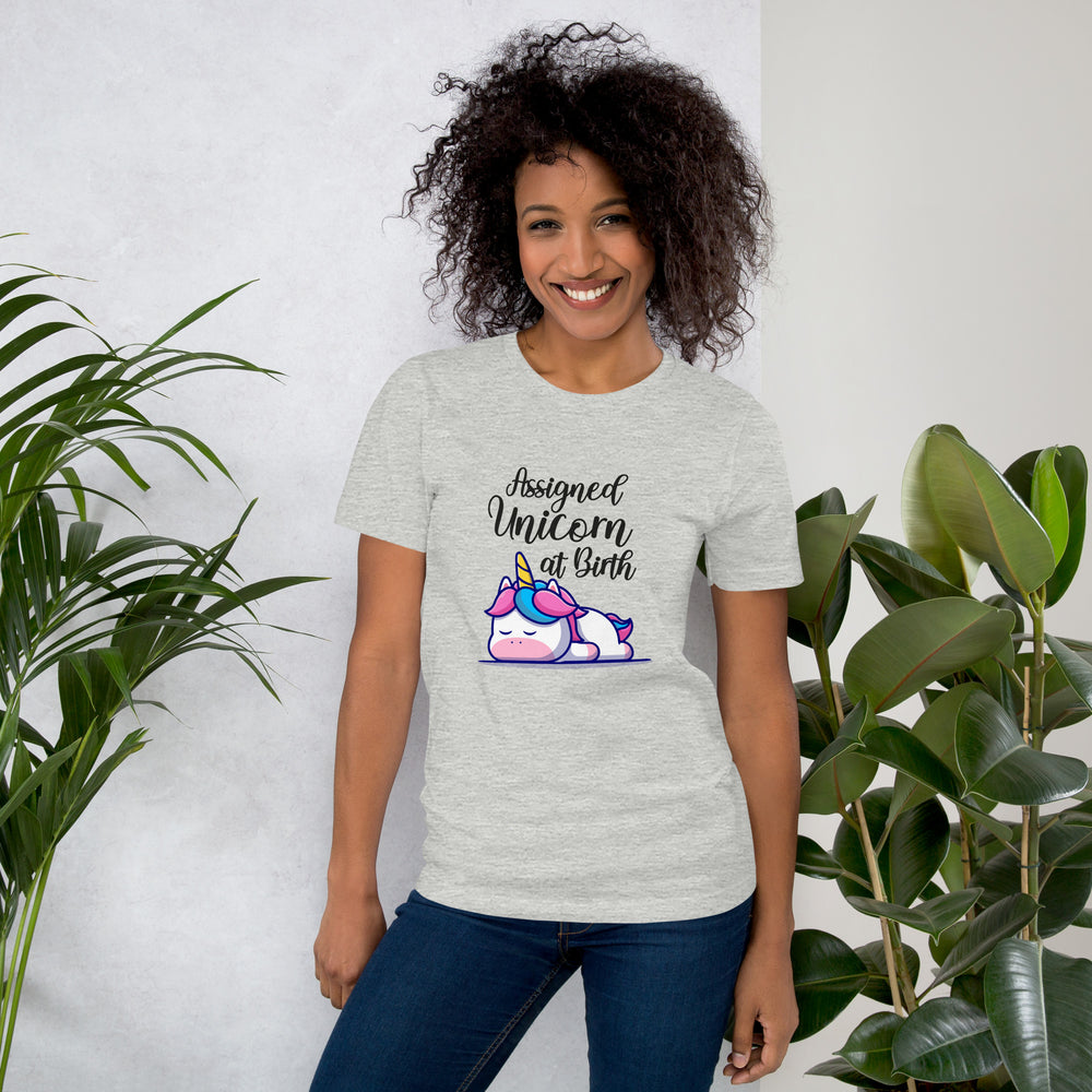 Assigned Unicorn At Birth Graphic T-Shirt T-shirts The Rainbow Stores