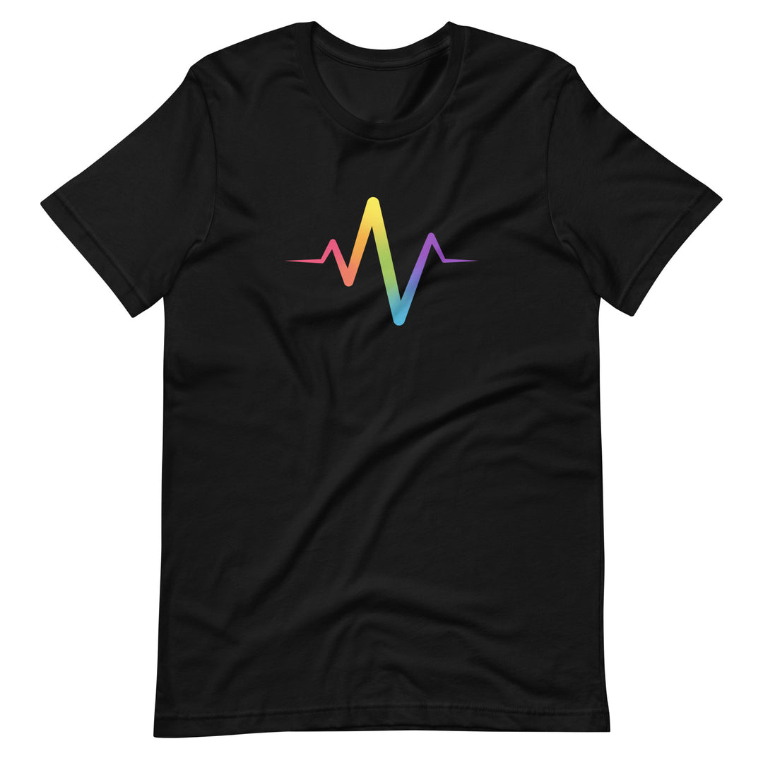 Rainbow Pride Heartbeat T-Shirt T-shirts The Rainbow Stores