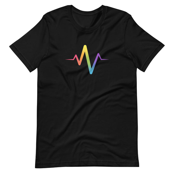 Rainbow Pride Heartbeat T-Shirt T-shirts The Rainbow Stores