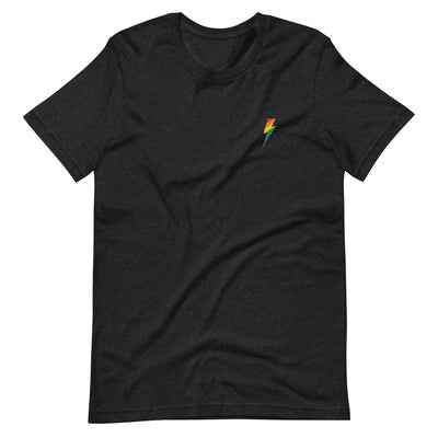 Embroidered Rainbow Lightning Strike T-Shirt T-shirts The Rainbow Stores