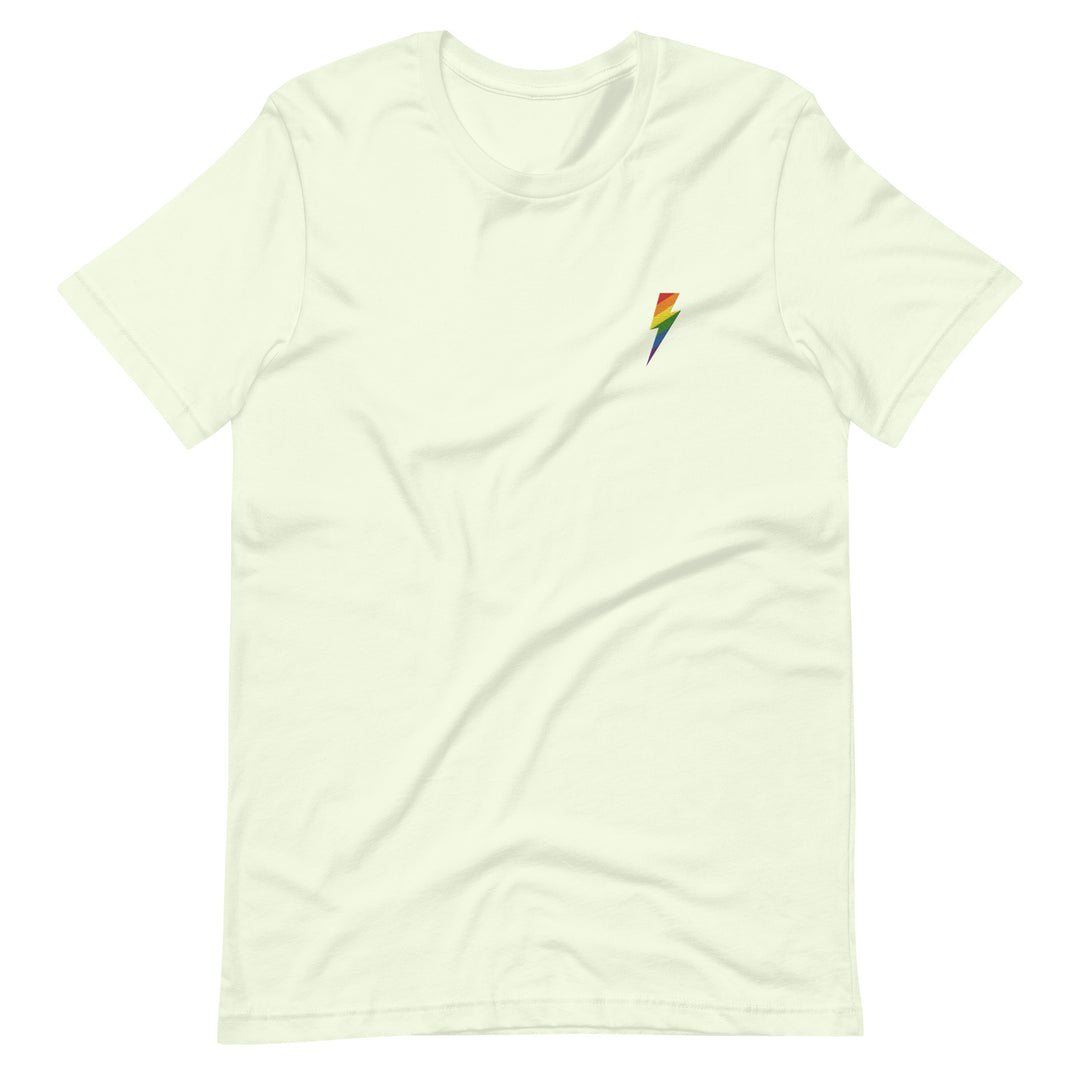 Embroidered Rainbow Lightning Strike T-Shirt T-shirts The Rainbow Stores