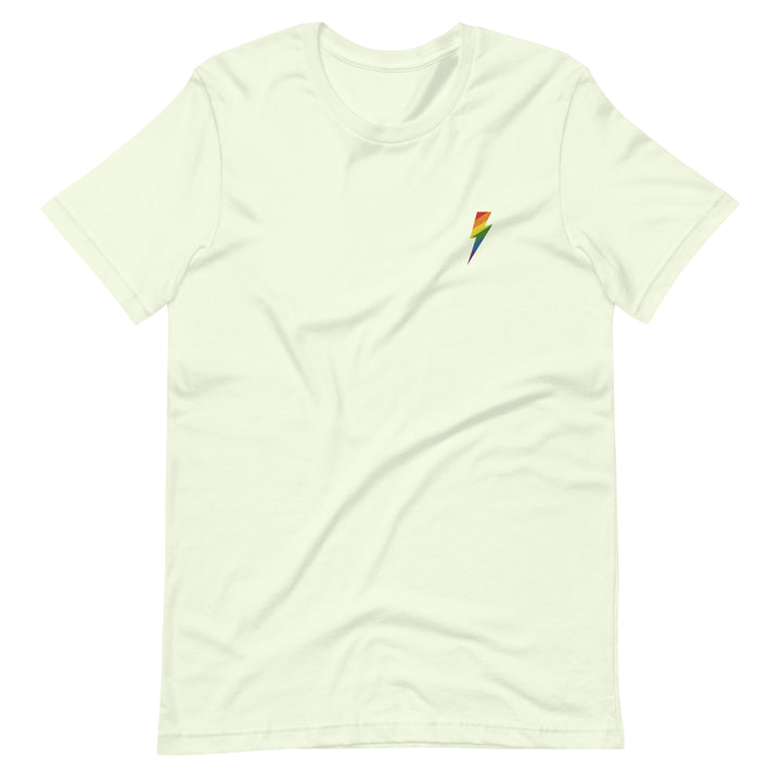 Embroidered Rainbow Lightning Strike T-Shirt T-shirts The Rainbow Stores