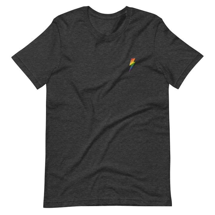Embroidered Rainbow Lightning Strike T-Shirt T-shirts The Rainbow Stores
