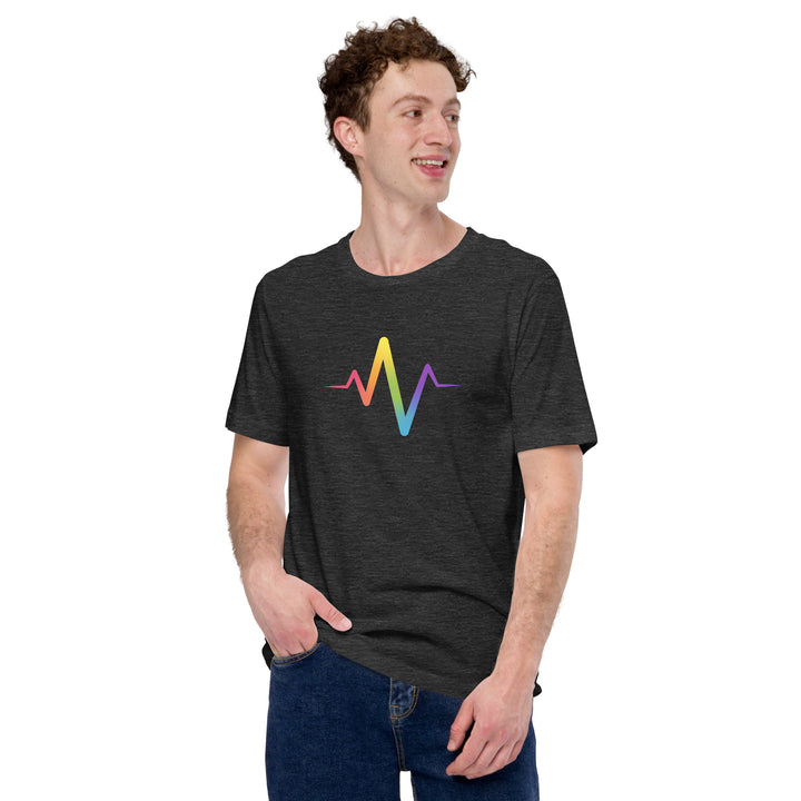 Rainbow Pride Heartbeat T-Shirt T-shirts The Rainbow Stores