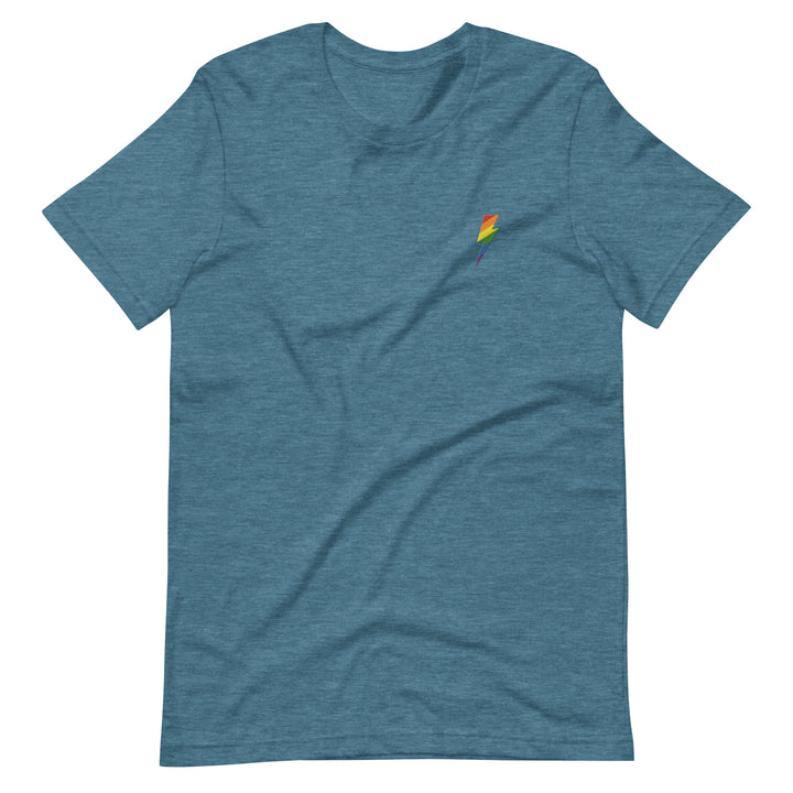 Embroidered Rainbow Lightning Strike T-Shirt T-shirts The Rainbow Stores