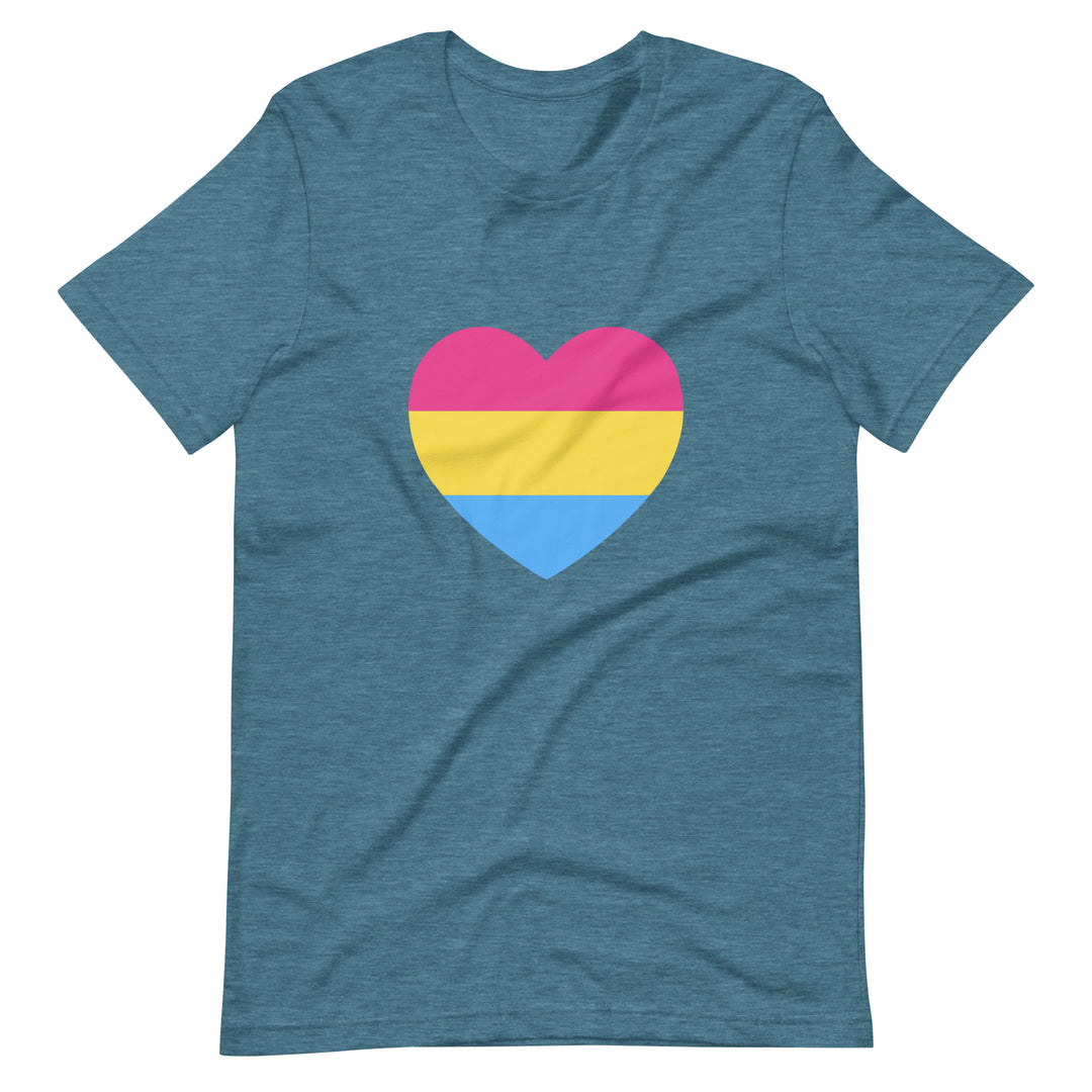 Pansexual Heart Flag T-Shirt T-shirts The Rainbow Stores