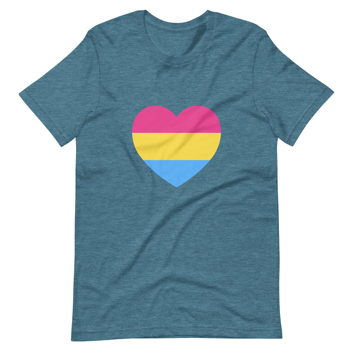 Pansexual Heart Flag T-Shirt T-shirts The Rainbow Stores