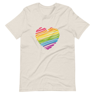 Rainbow Scribble Heart T-Shirt T-shirts The Rainbow Stores