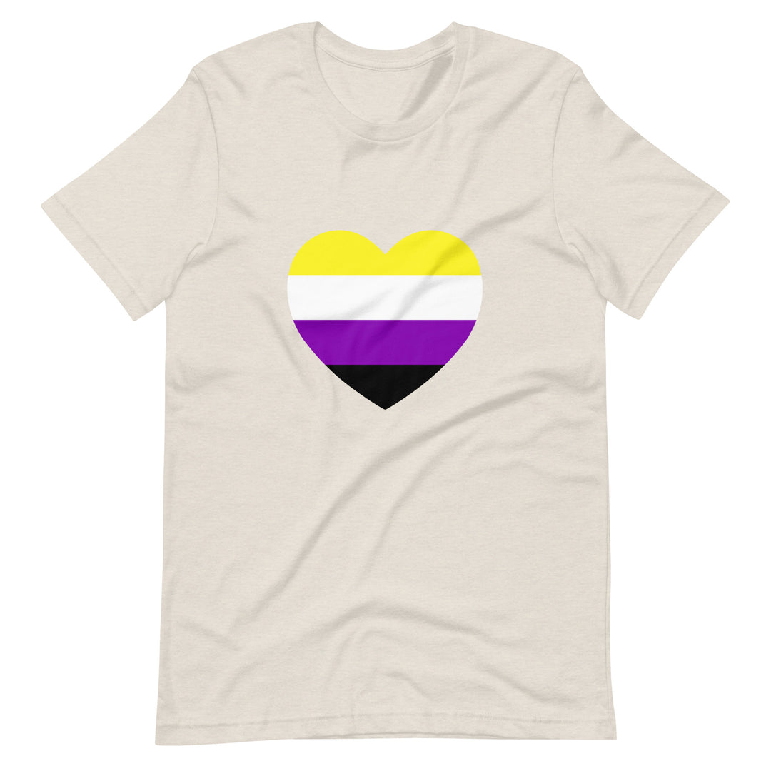Non-Binary Heart Flag T-Shirt T-shirts The Rainbow Stores