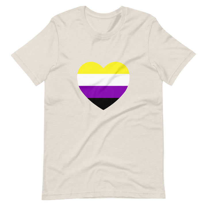 Non-Binary Heart Flag T-Shirt T-shirts The Rainbow Stores
