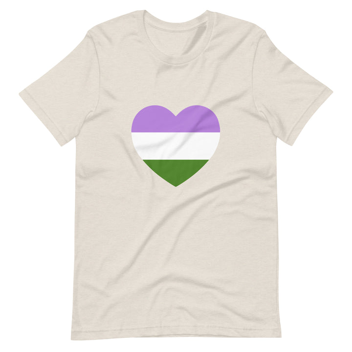 Genderqueer Pride Flag Heart T-Shirt T-shirts The Rainbow Stores