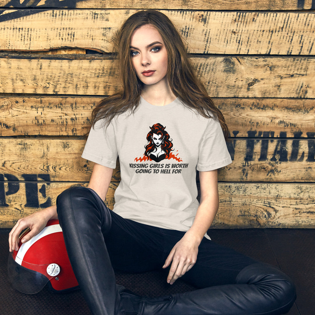 Kissing Girls Is Worth Going To Hell For T-Shirt T-shirts The Rainbow Stores