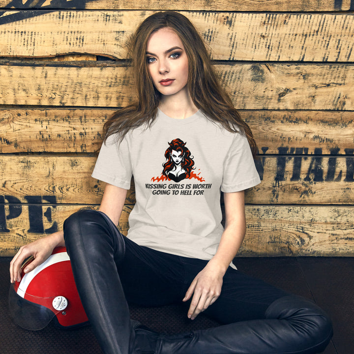 Kissing Girls Is Worth Going To Hell For T-Shirt T-shirts The Rainbow Stores