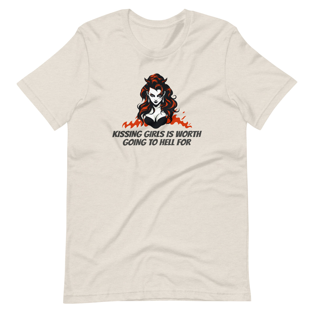 Kissing Girls Is Worth Going To Hell For T-Shirt T-shirts The Rainbow Stores