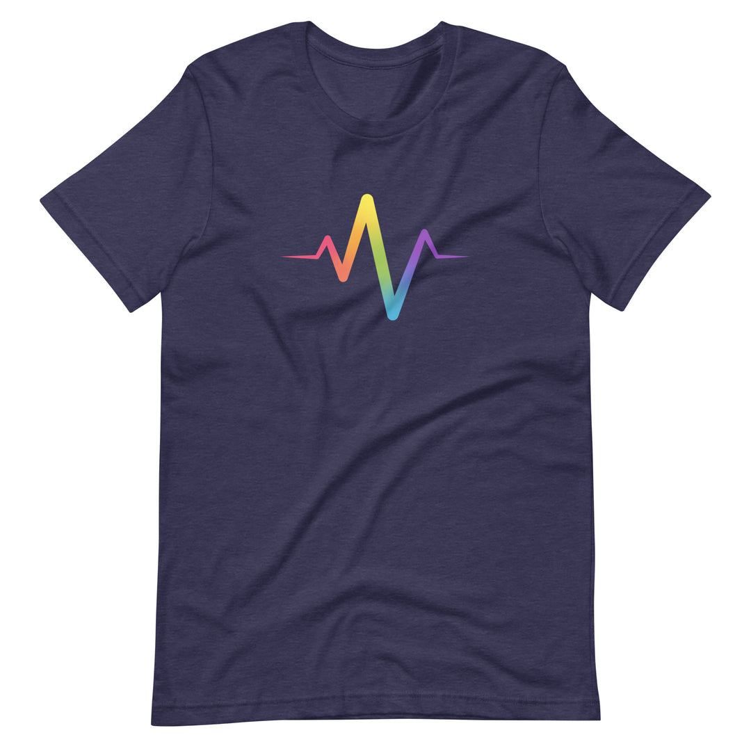 Rainbow Pride Heartbeat T-Shirt T-shirts The Rainbow Stores