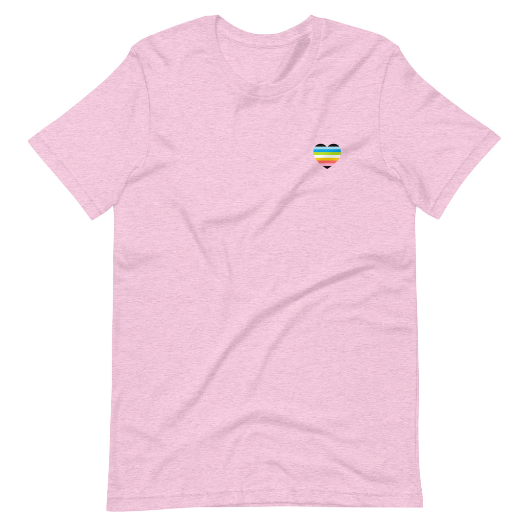 Small Queer Pride Heart T-Shirt T-shirts The Rainbow Stores