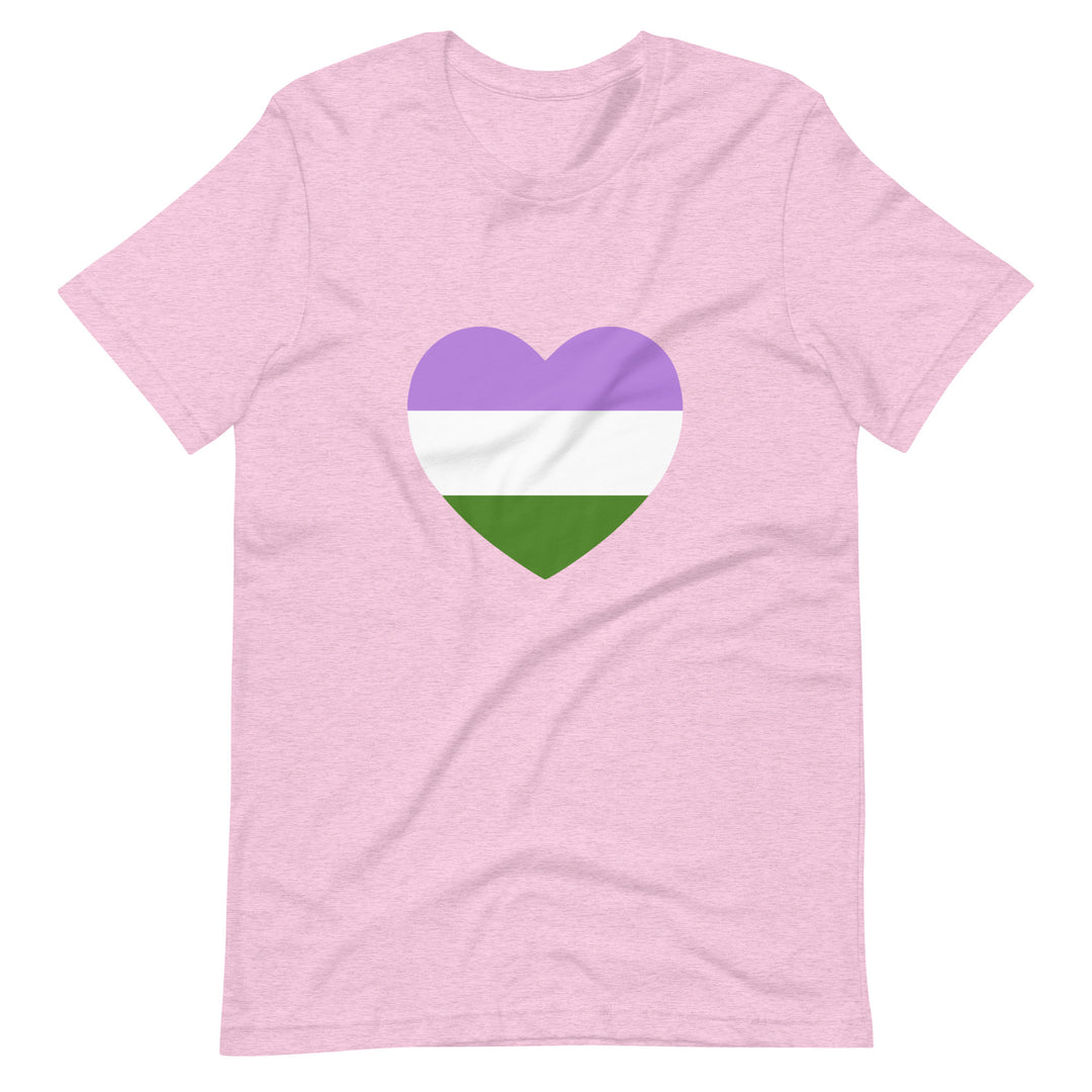 Genderqueer Pride Flag Heart T-Shirt T-shirts The Rainbow Stores