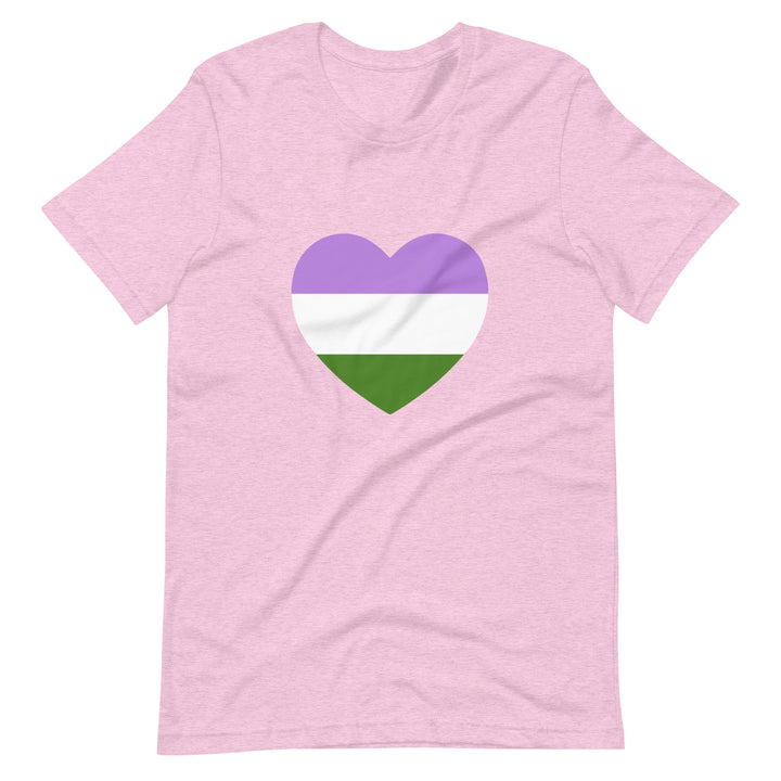Genderqueer Pride Flag Heart T-Shirt T-shirts The Rainbow Stores