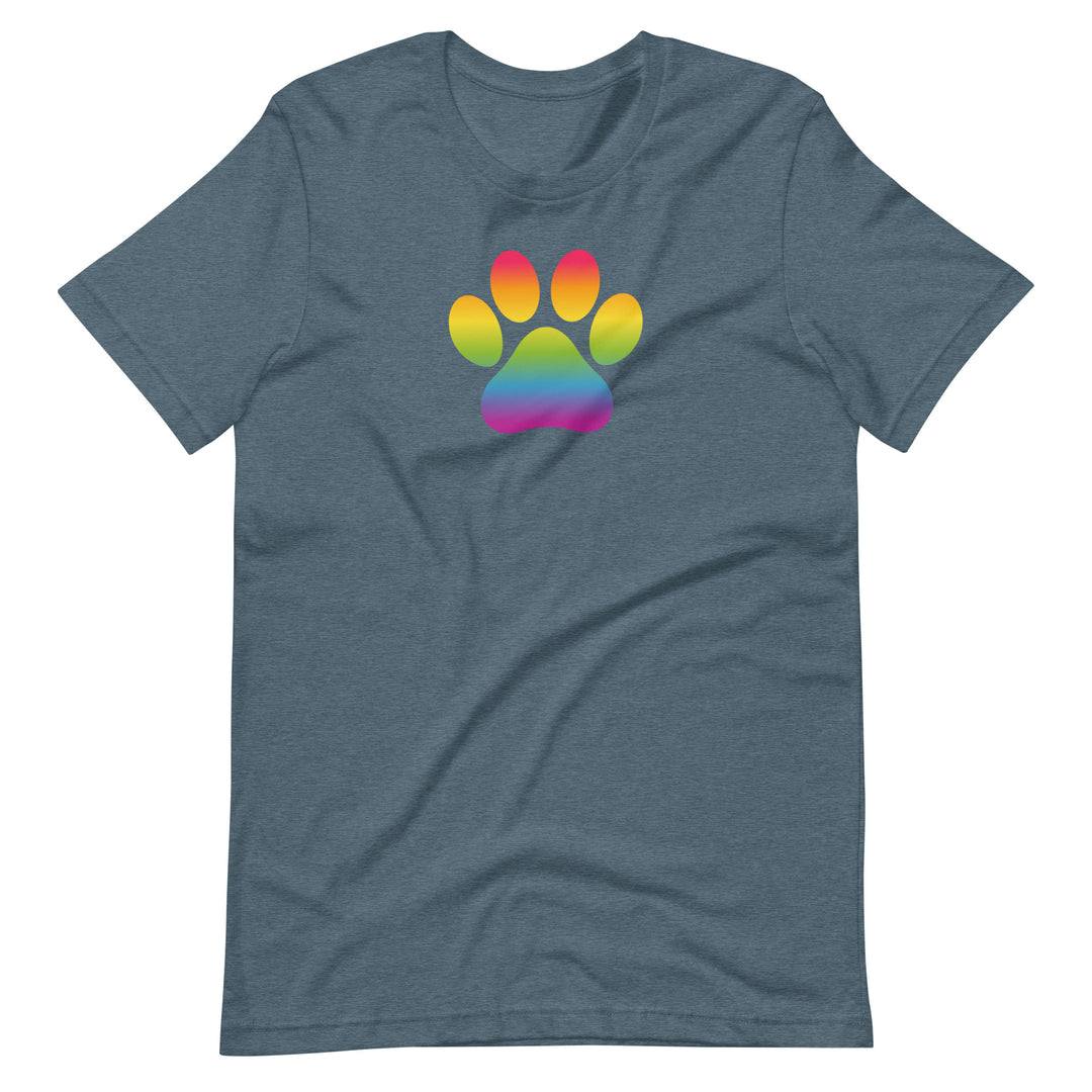 Rainbow Paw Print T-Shirt T-shirts The Rainbow Stores