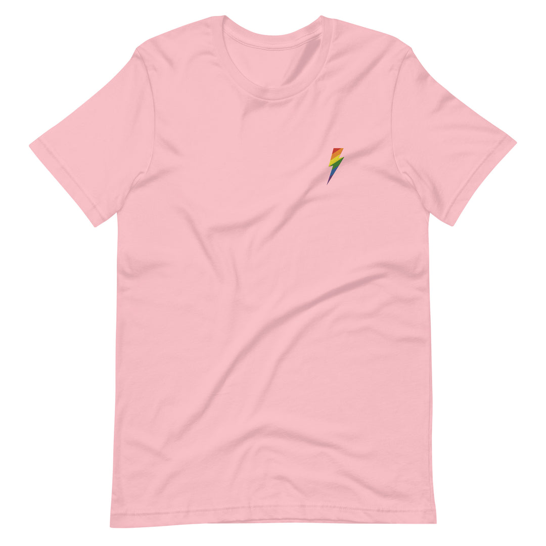Embroidered Rainbow Lightning Strike T-Shirt T-shirts The Rainbow Stores