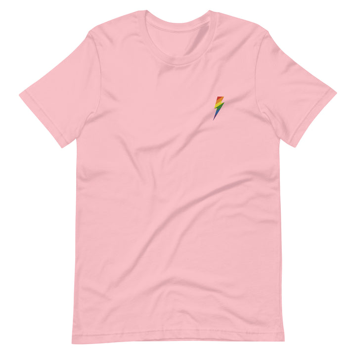 Embroidered Rainbow Lightning Strike T-Shirt T-shirts The Rainbow Stores
