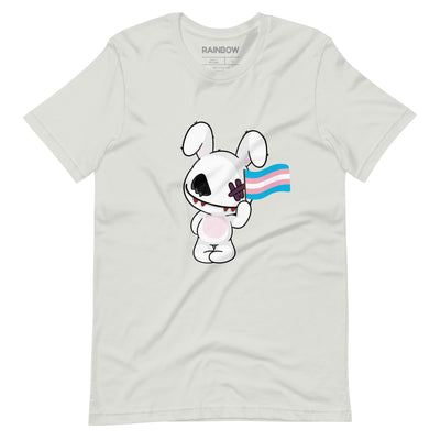 Deadly Bunny Trans Pride T-Shirt T-shirts The Rainbow Stores