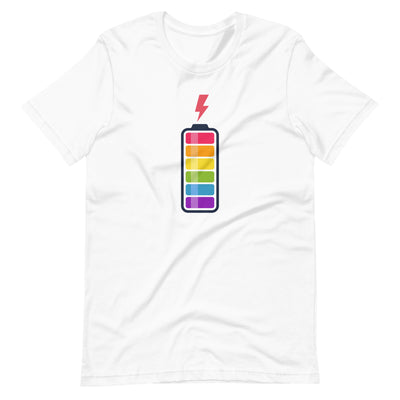 Rainbow Battery Fully Charged T-Shirt T-shirts The Rainbow Stores
