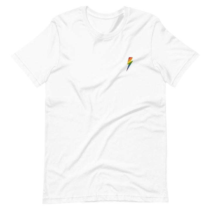 Embroidered Rainbow Lightning Strike T-Shirt T-shirts The Rainbow Stores
