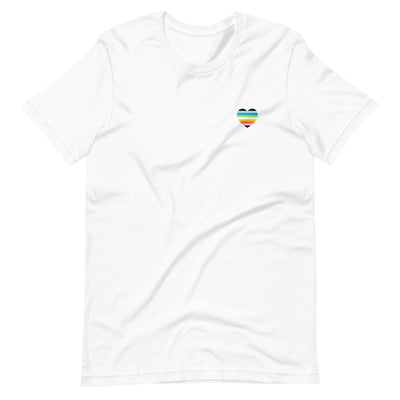 Small Queer Pride Heart T-Shirt T-shirts The Rainbow Stores