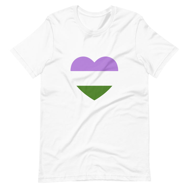 Genderqueer Pride Flag Heart T-Shirt T-shirts The Rainbow Stores