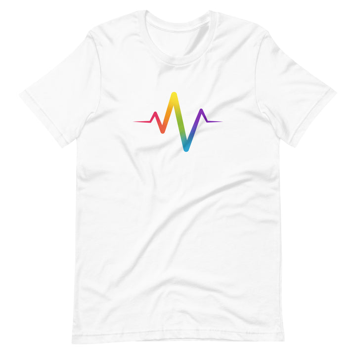 Rainbow Pride Heartbeat T-Shirt T-shirts The Rainbow Stores