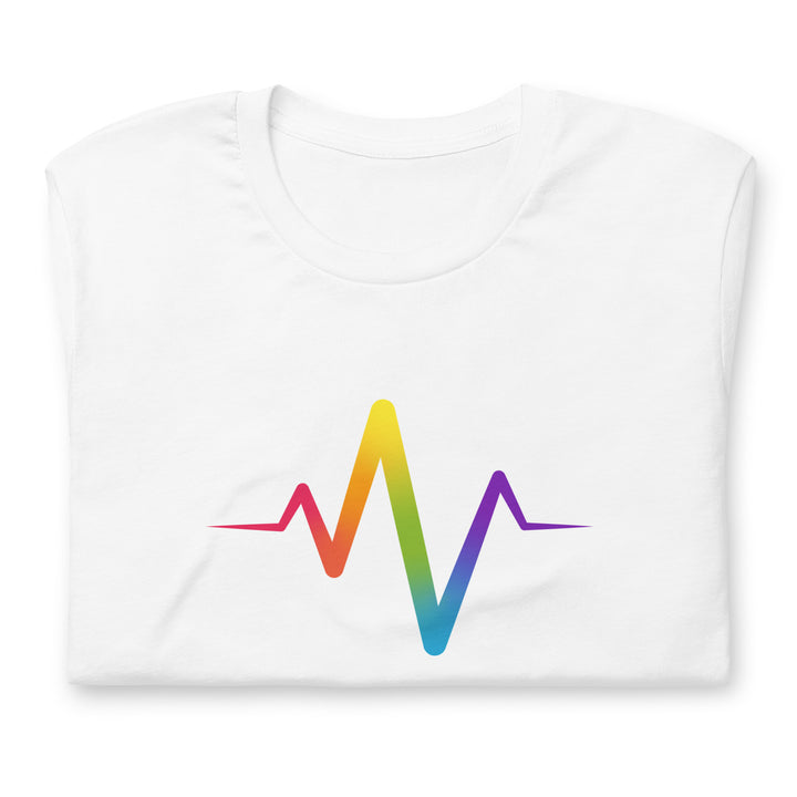 Rainbow Pride Heartbeat T-Shirt T-shirts The Rainbow Stores