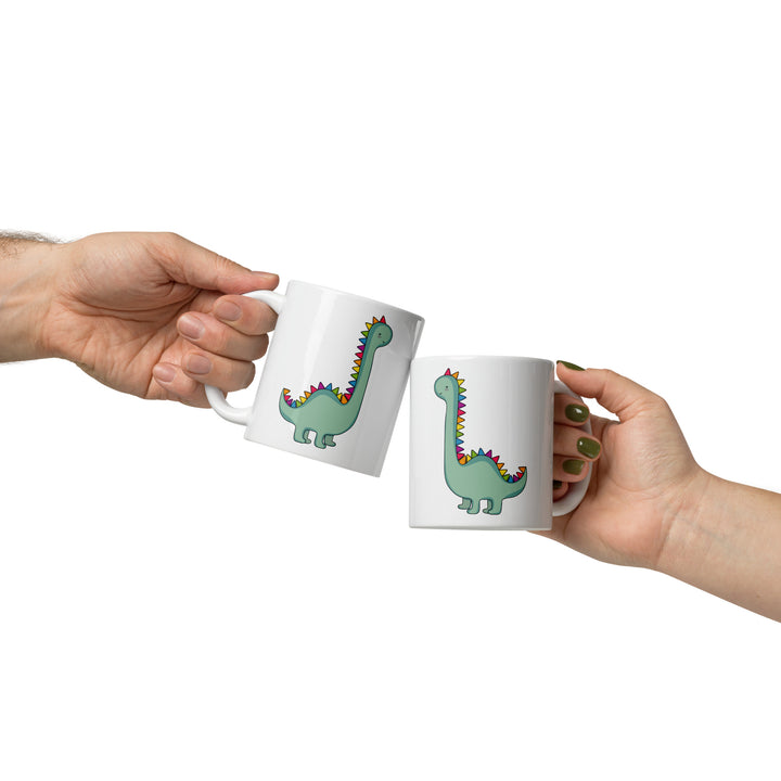 Cute Rainbow Dinosaur Mug