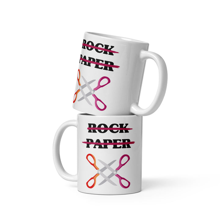Rock Paper Scissors Mug Mugs The Rainbow Stores